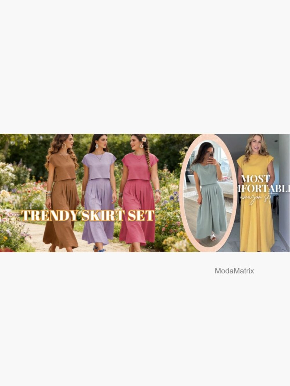 Viscose Maxi Dress Set with Pockets, Cap Sleeve Top, Elastic Waist, Size Large - Picture 5 of 7